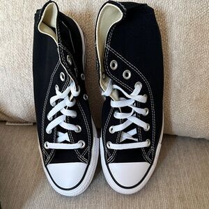 Converse All Star Hightops Black Canvas Sneakers